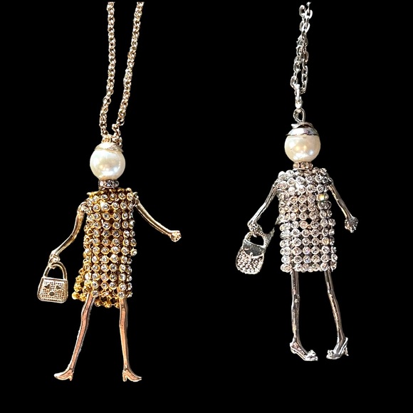 Handmade Crystal Doll Long Necklace - Picture 4 of 14